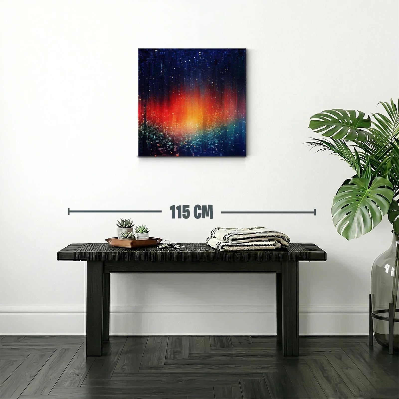 Espectro vibrante en cuadros pixelados abstractos — miniatura 2