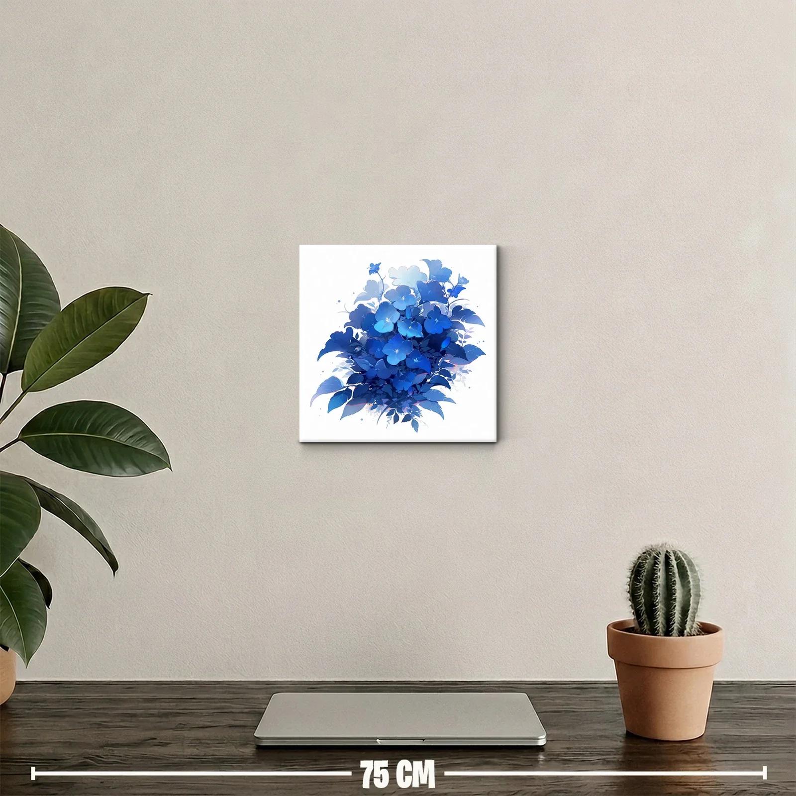 Ramo de flores azules en tonos vibrantes y delicados — miniatura 2