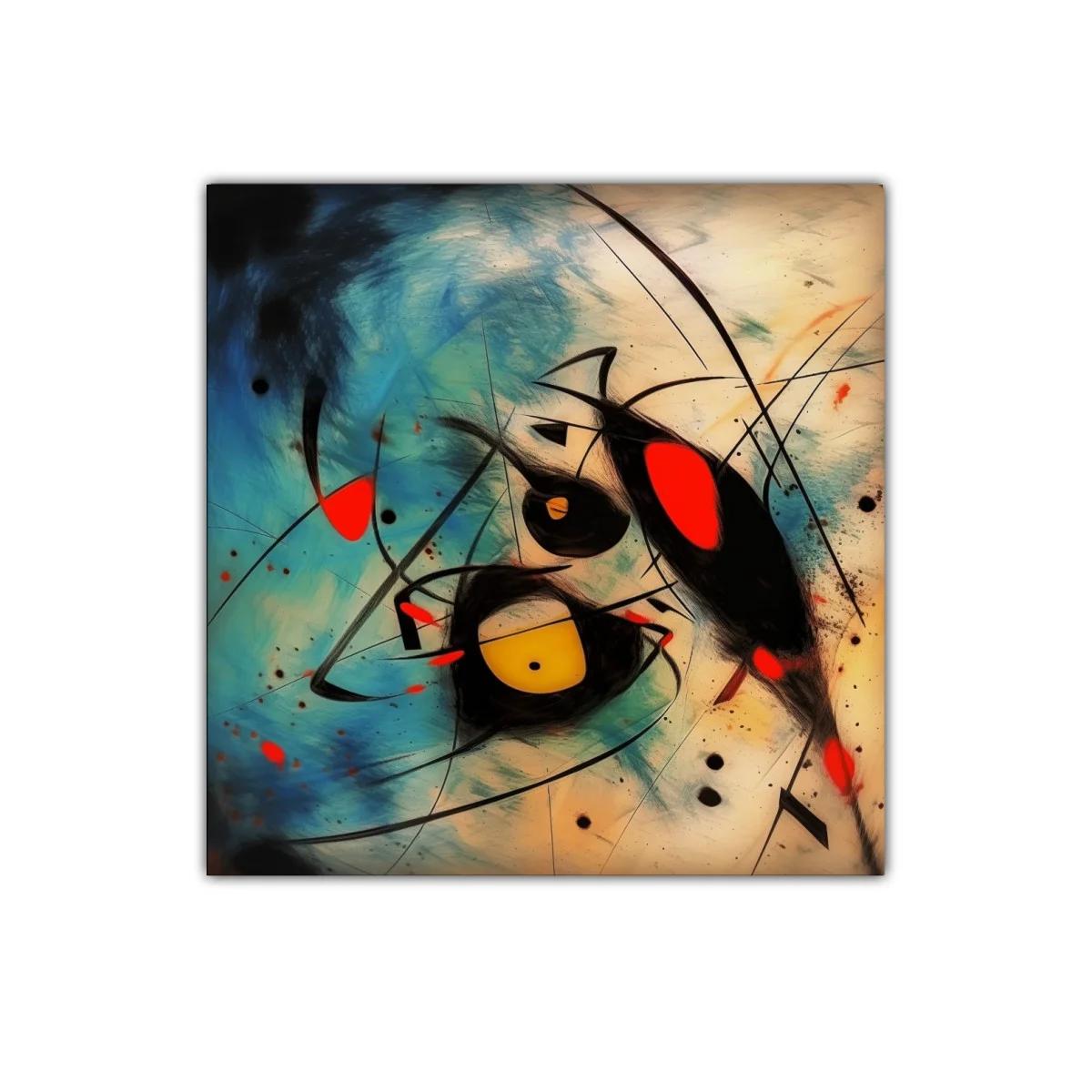 Composición abstracta con formas y colores intensos