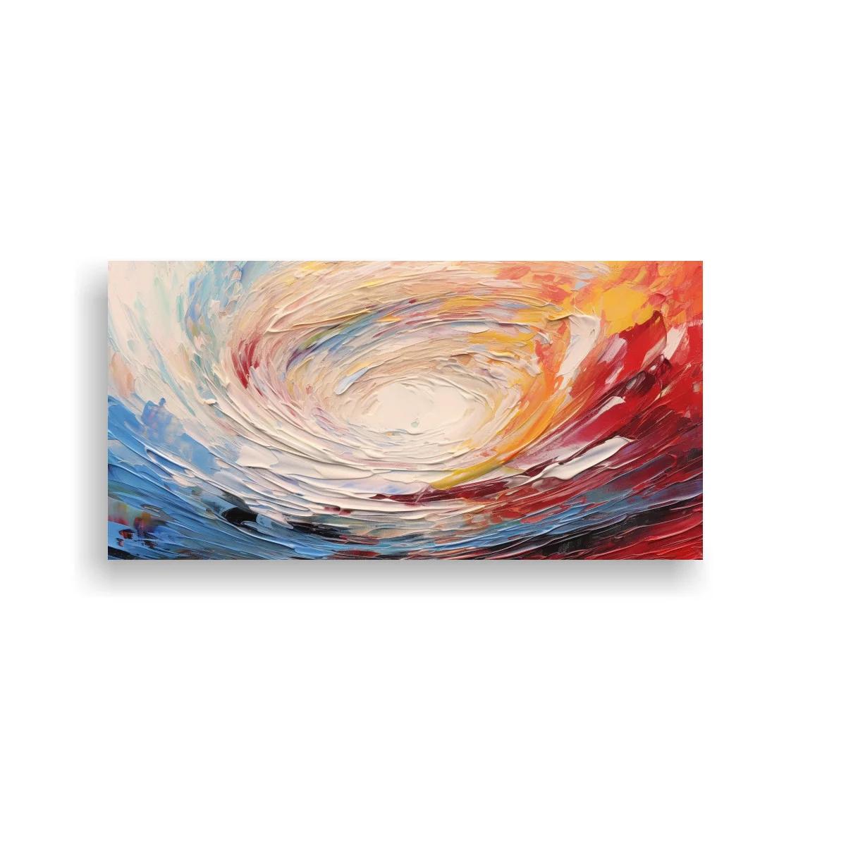Cuadro remolino de pintura con centro claro circular