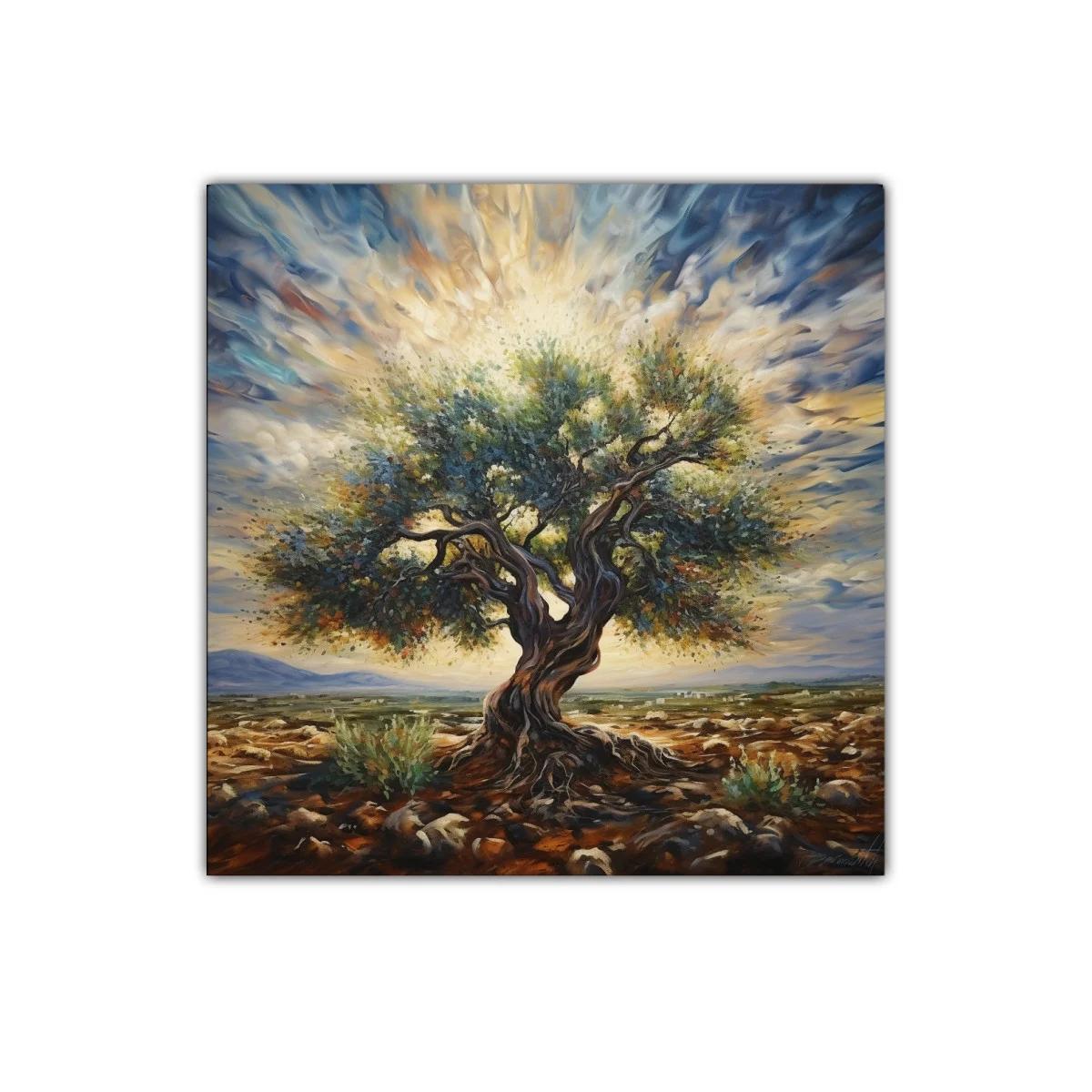 Árbol de vida con luz radiante en paisaje sereno — imagen principal