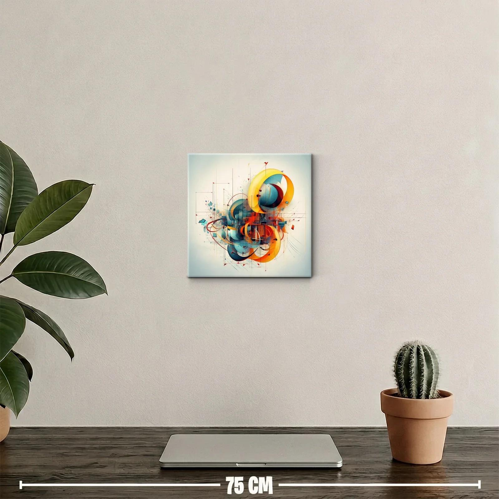 Composición abstracta de formas dinámicas en colores vibrantes — miniatura 2