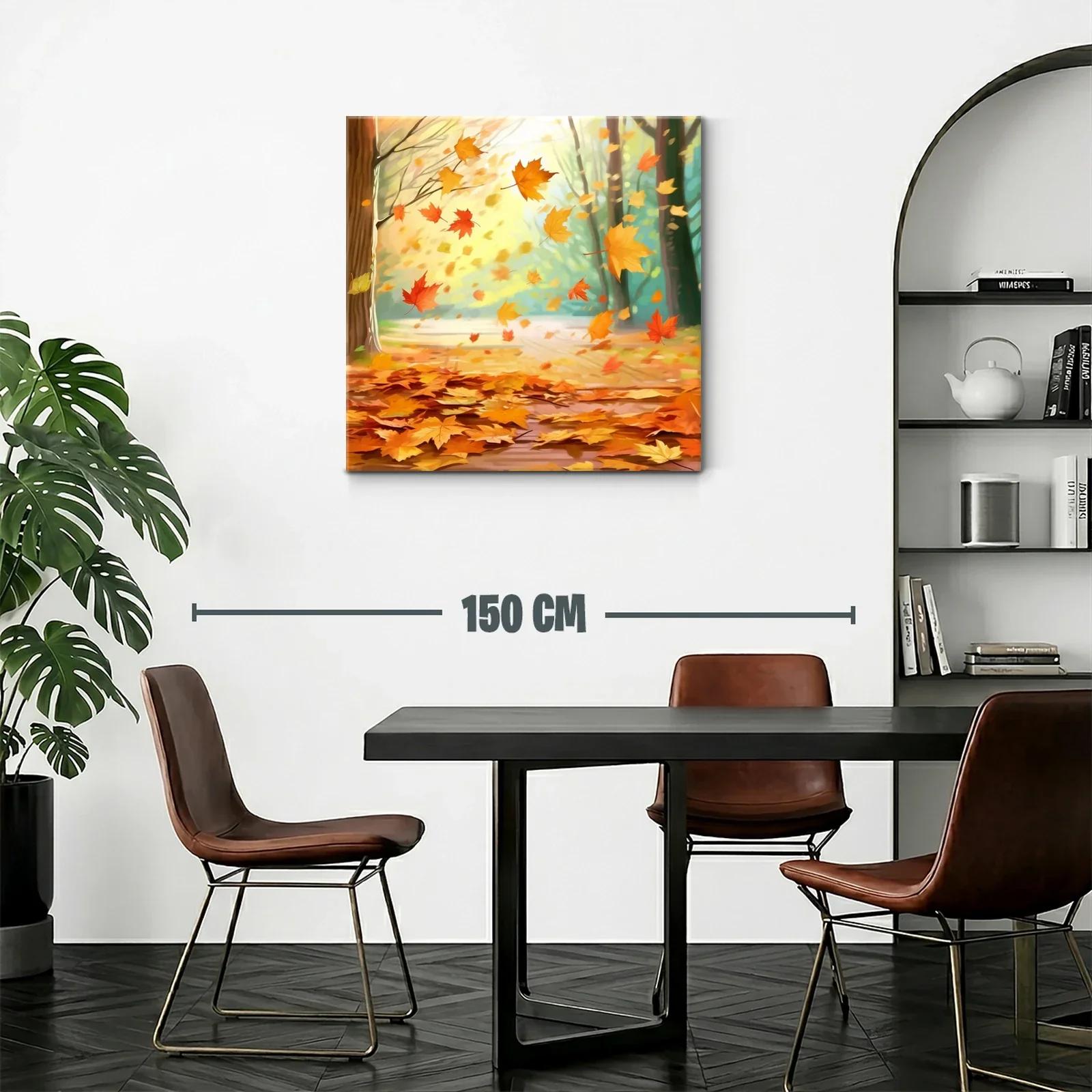 Otoño Vibrante con Hojas Caídas en Movimiento — miniatura 2