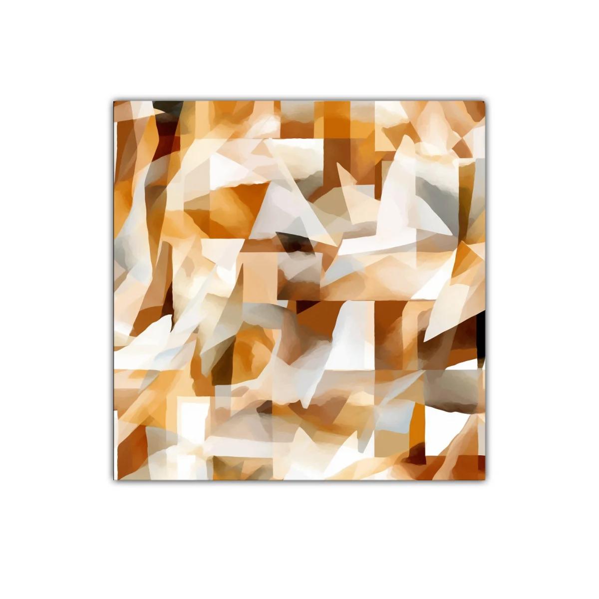 Cuadro abstracto en tonos cálidos y neutros para decorar