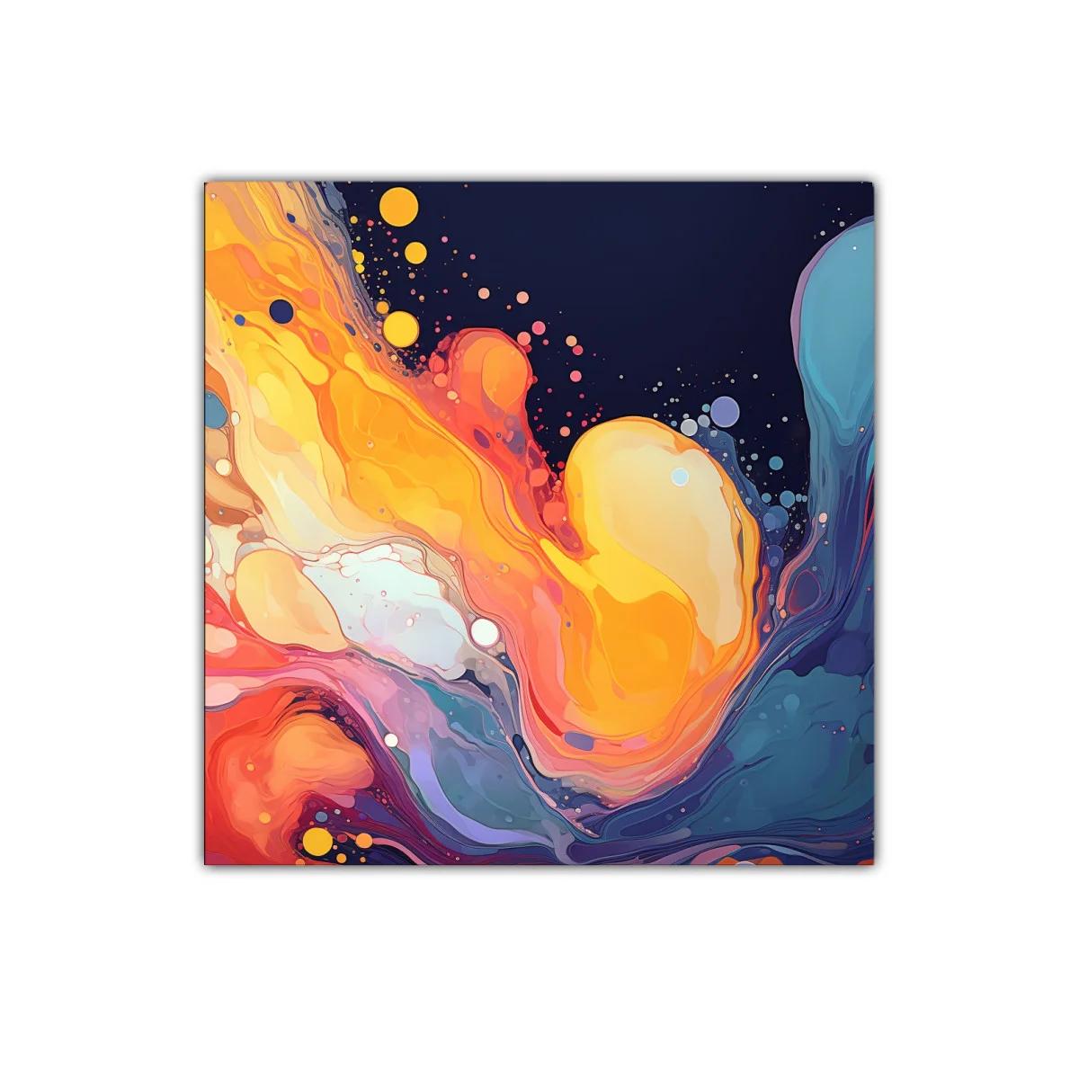 Cuadro abstracto con explosión de color y energía vibrante — imagen principal