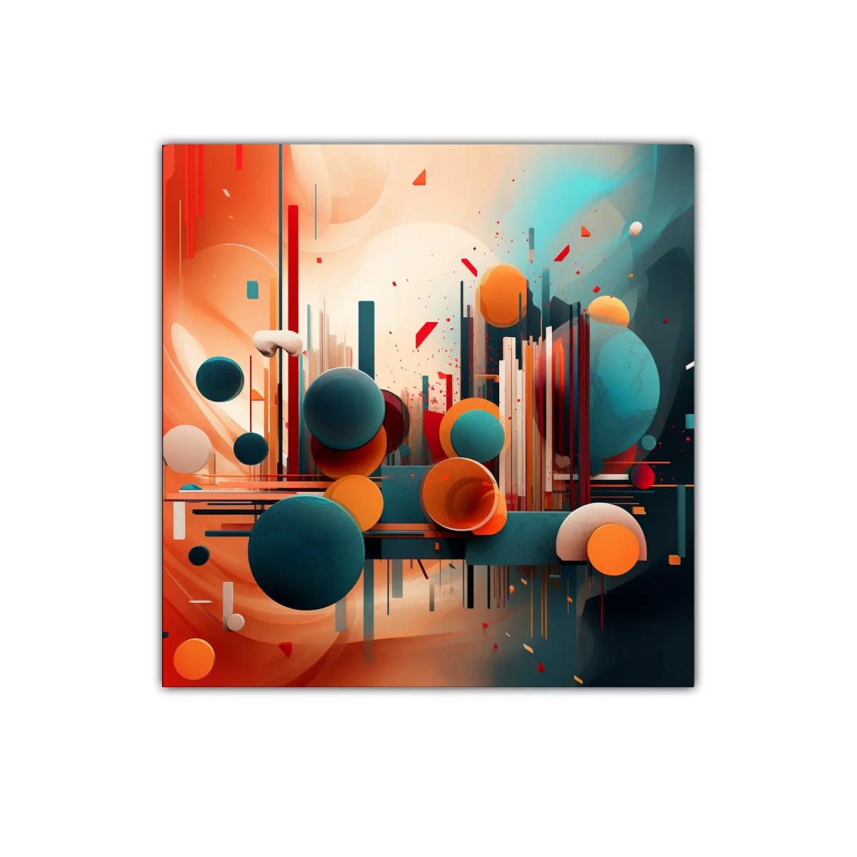 Composición abstracta con formas geométricas y tonos cálidos — miniatura 1