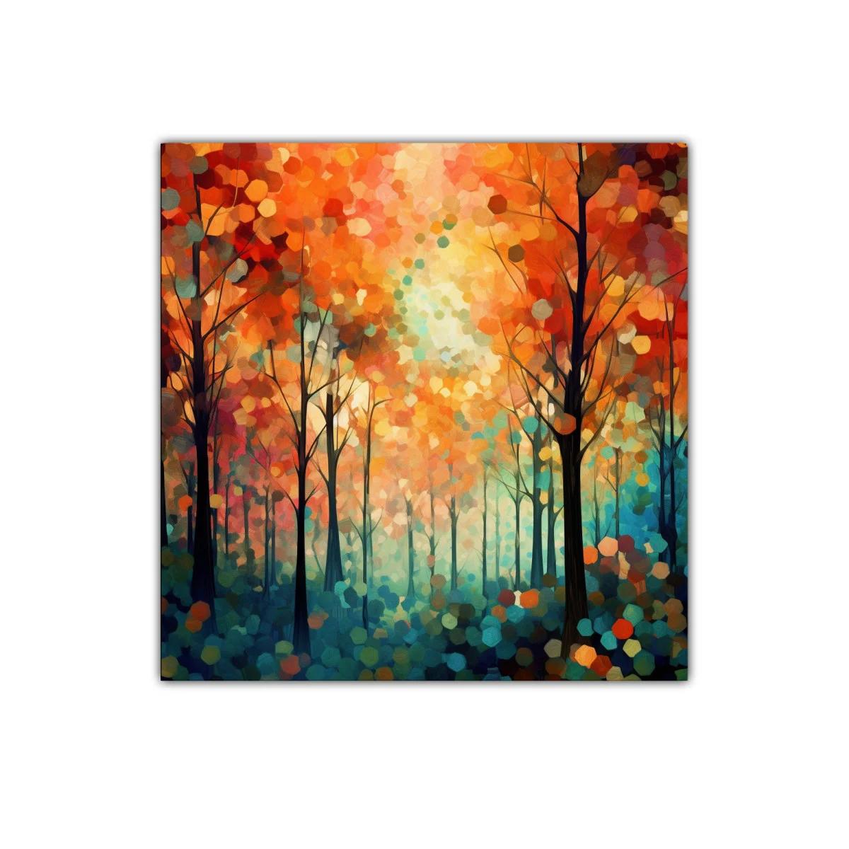 Paisaje otoñal con árboles de colores vibrantes