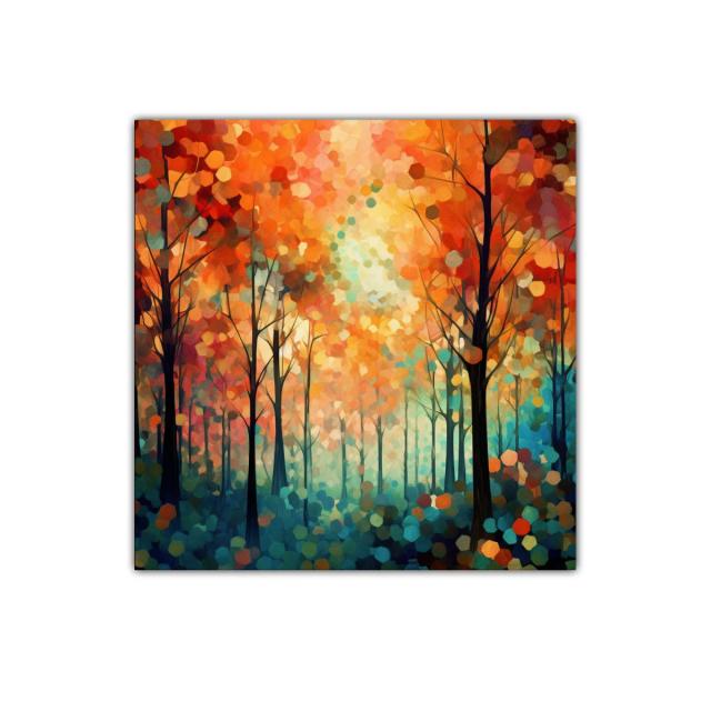 Paisaje otoñal con árboles de colores vibrantes