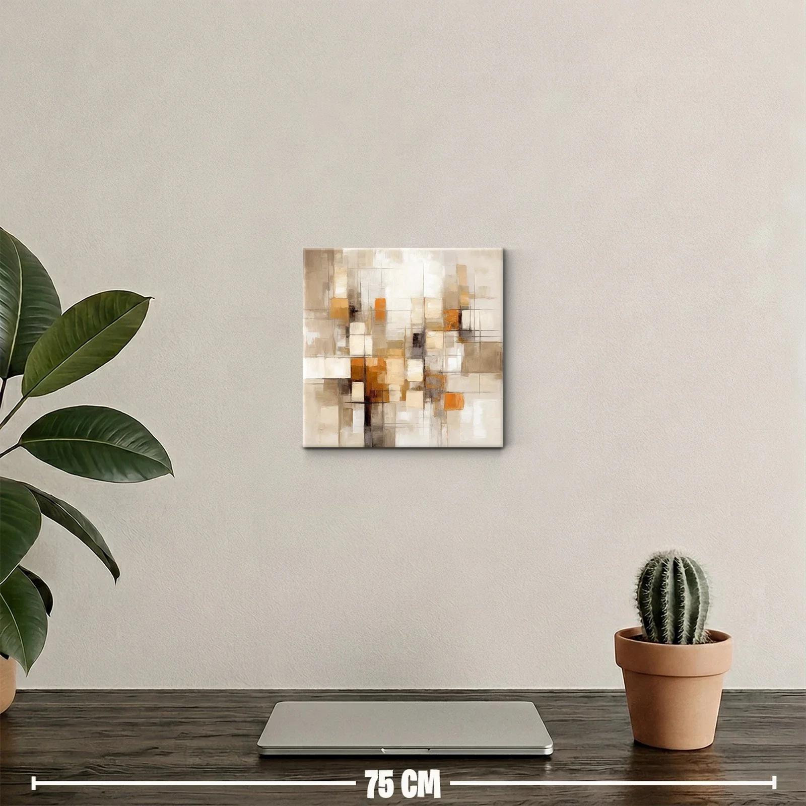 Composición abstracta cálida con formas geométricas — miniatura 2