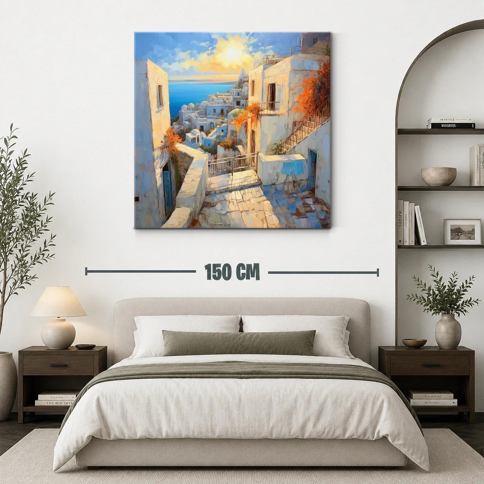 Pintoresco atardecer en pueblo costero mediterráneo — miniatura 3