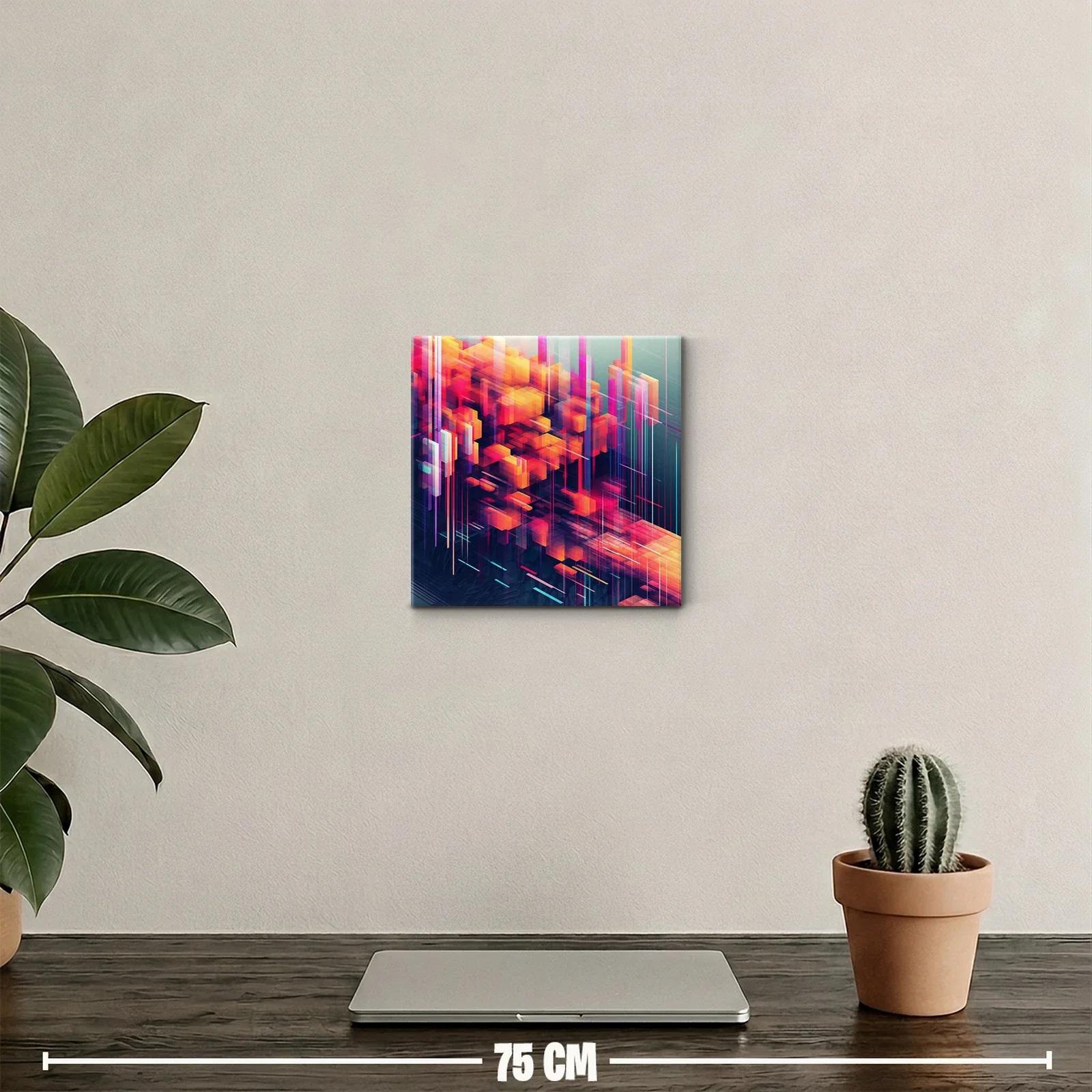 Composición abstracta en tonos cálidos y vibrantes — miniatura 2