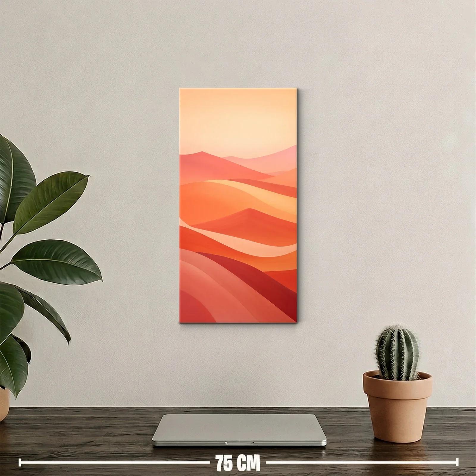 Cuadro paisaje de dunas en capas cálidas — miniatura 2