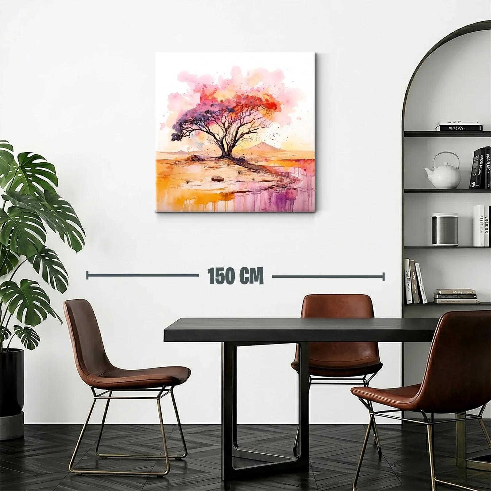 Árbol solitario con vibrantes tonos cálidos al atardecer — miniatura 2