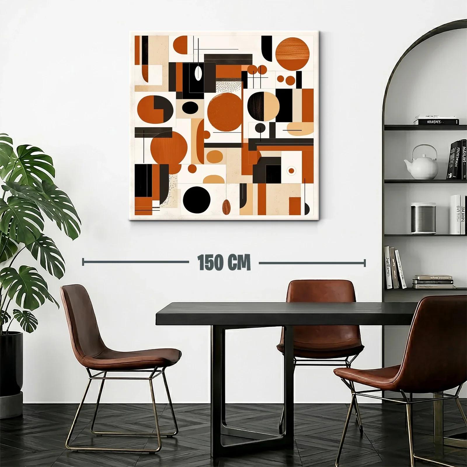Composición geométrica con tonos terracota y negro — miniatura 2