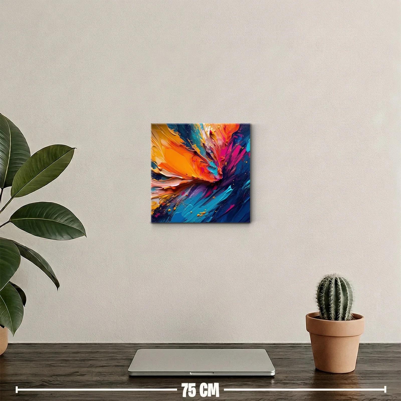 Cuadro vibrante de colores intensos y formas dinámicas — miniatura 2