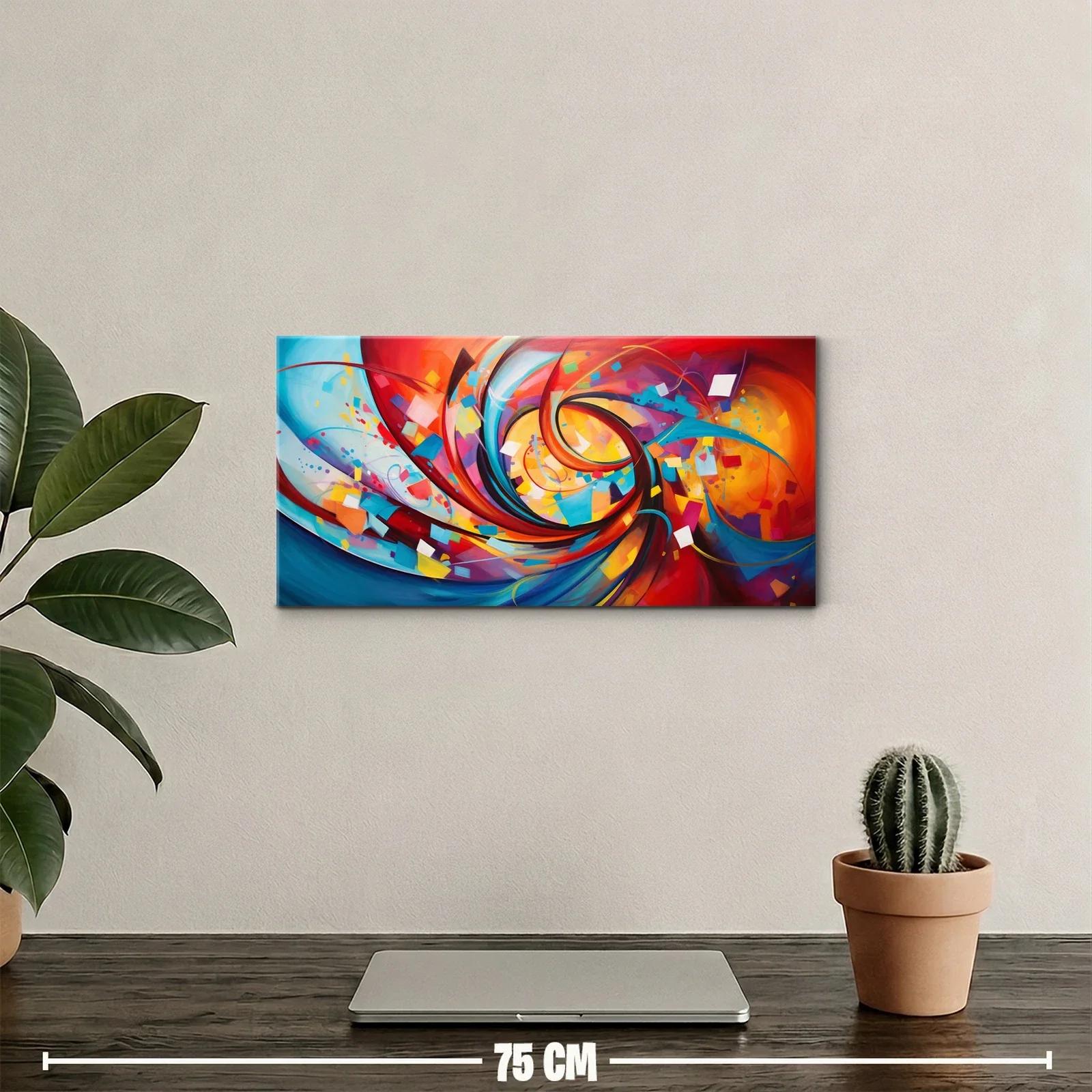 Cuadro espiral abstracta de colores vibrantes — miniatura 2