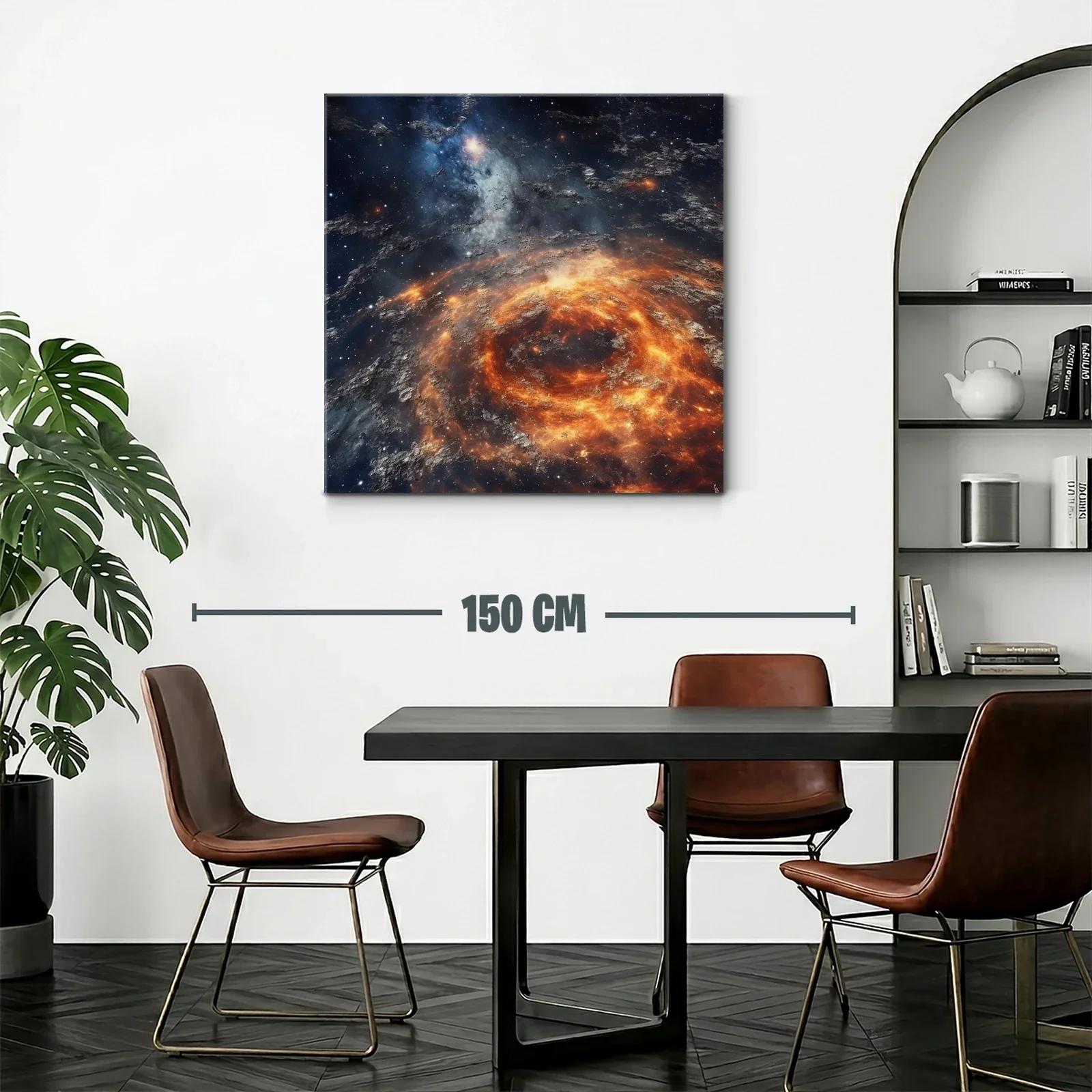 Galaxia en llamas con destellos cósmicos vibrantes — miniatura 2