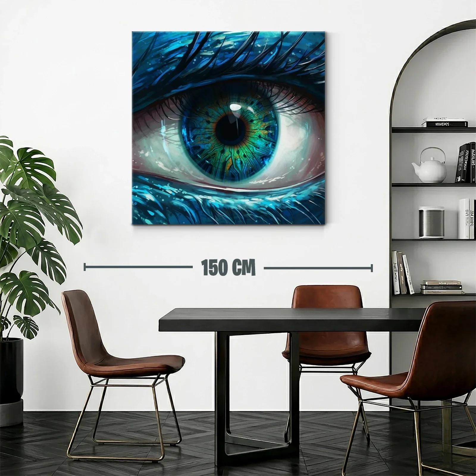 Impactante retrato de ojo con detalles tecnológicos — miniatura 2