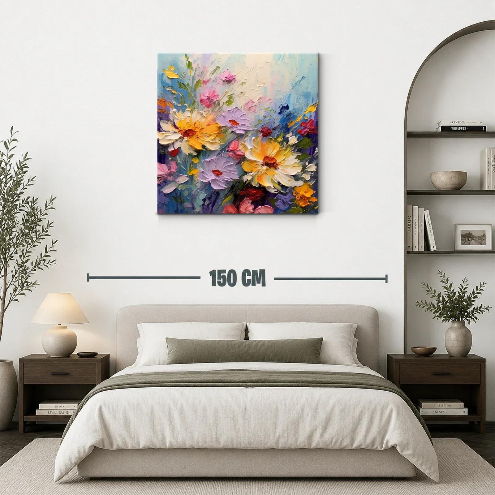 Cuadro con vibrante ramo de flores en tonos alegres — miniatura 3