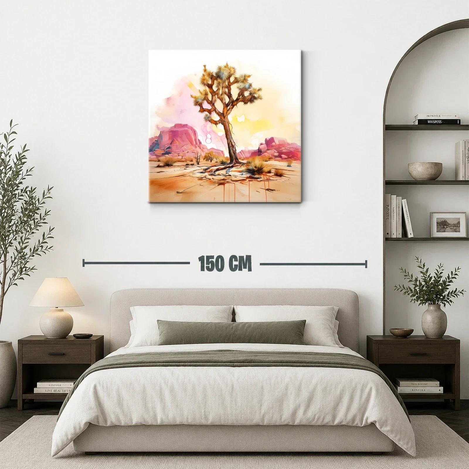 Árbol solitario en paisaje desértico cálido y vibrante — miniatura 3