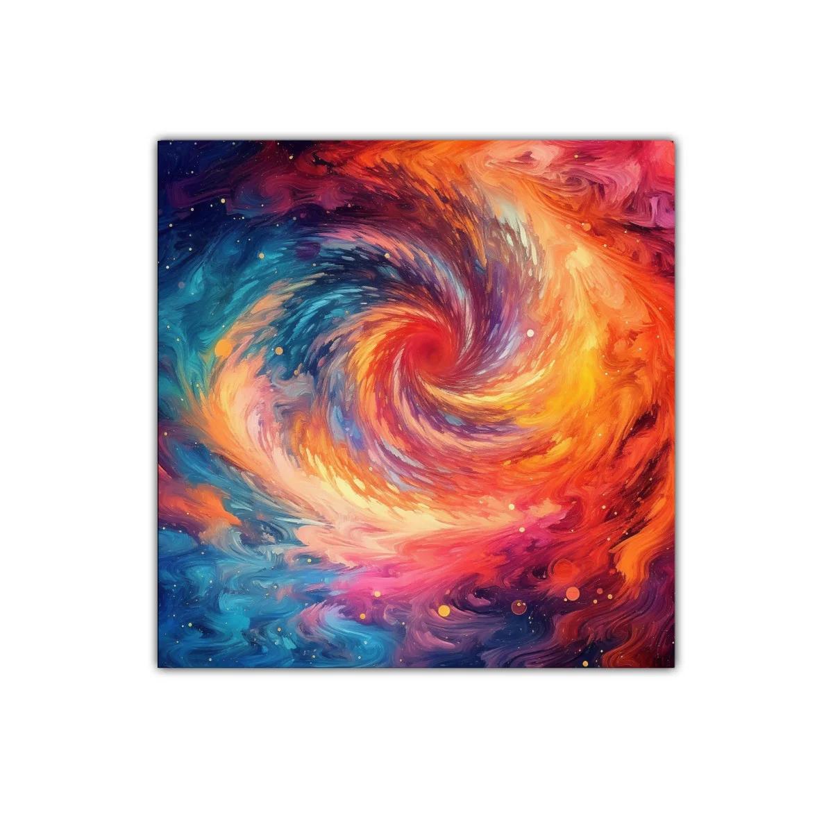 Explosión de colores vibrantes en espiral cósmica — miniatura 1