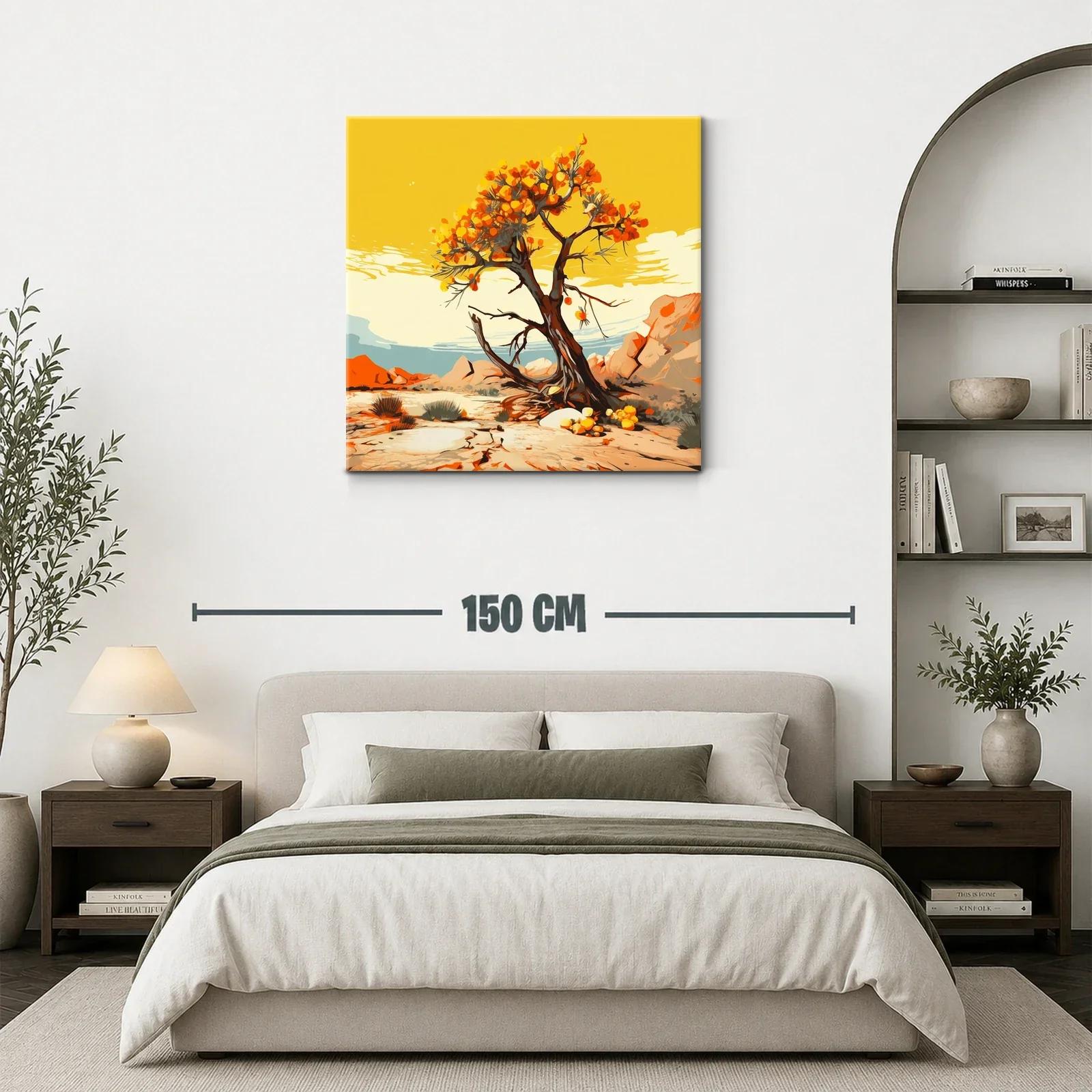 Árbol solitario con tonos cálidos en paisaje desértico — miniatura 3