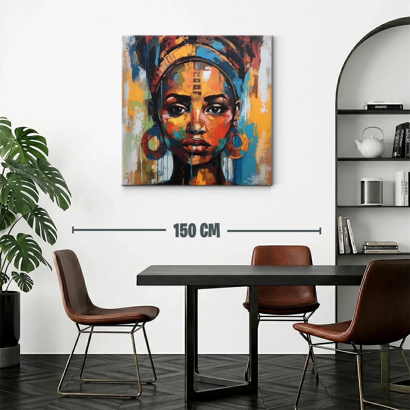 Retrato vibrante de mujer con estilo africano — miniatura 2