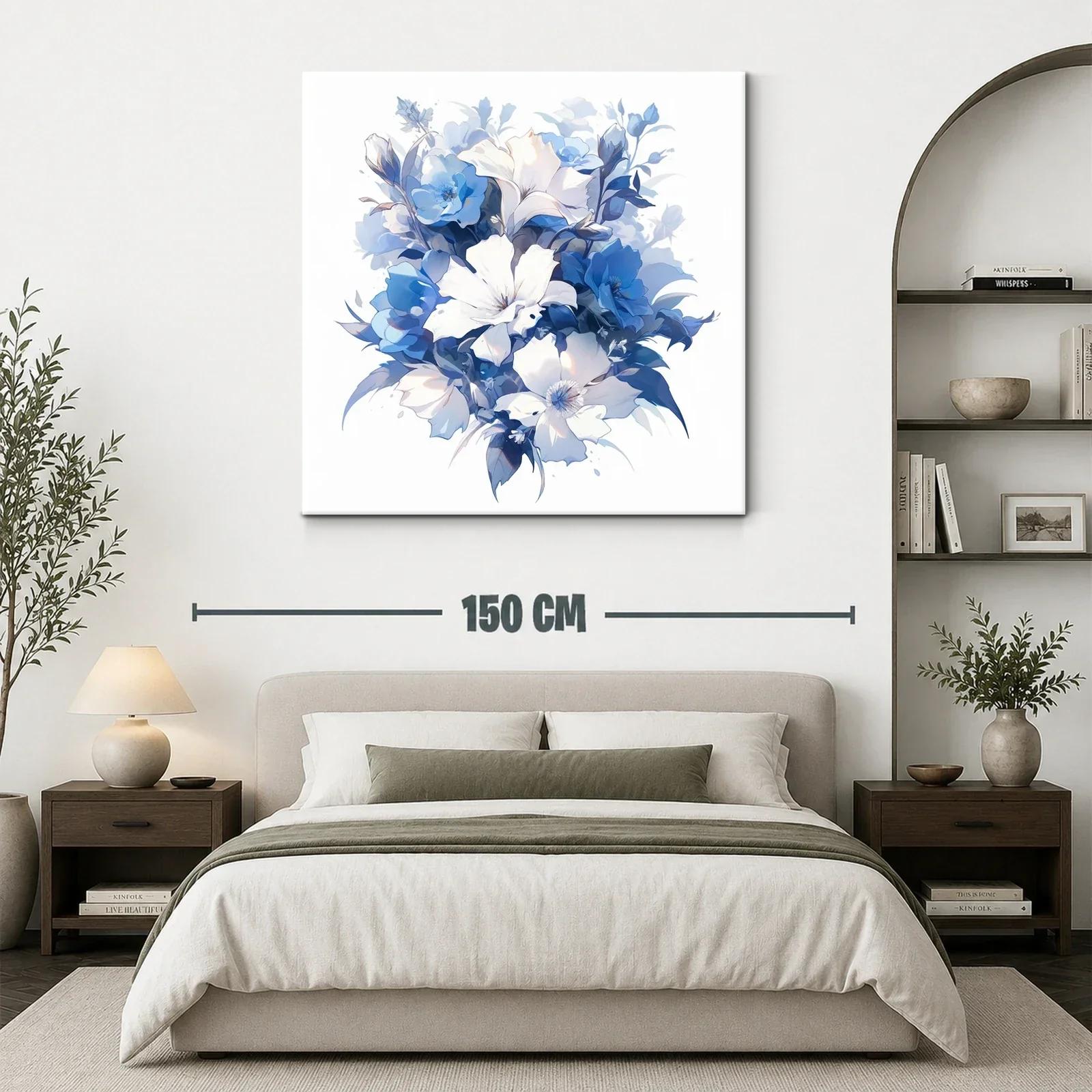 Composición Floral en Tonos Azules y Blancos — miniatura 3