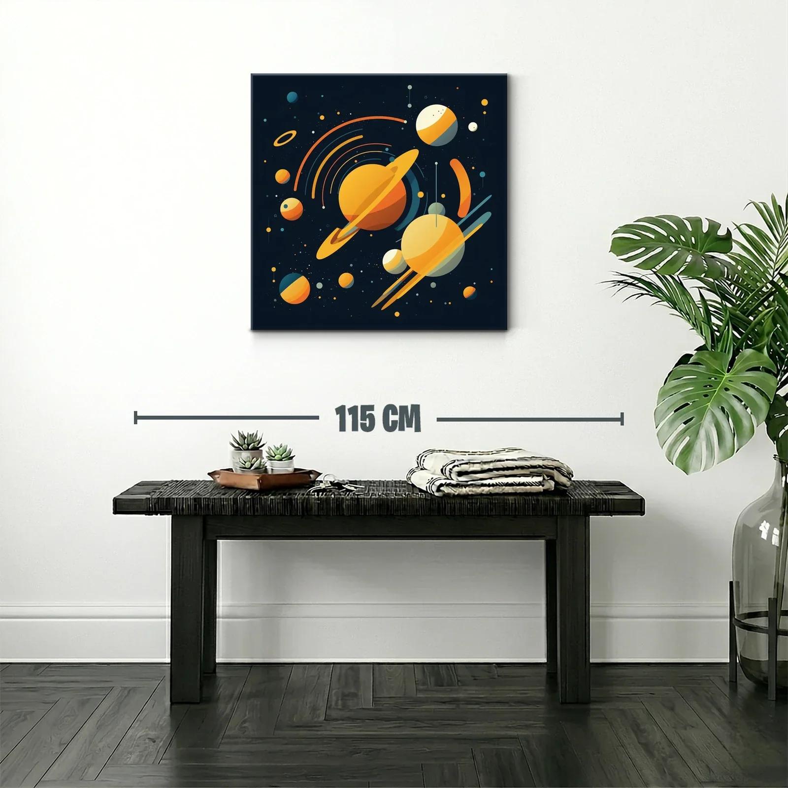Composición abstracta de planetas en tonos cálidos — miniatura 2