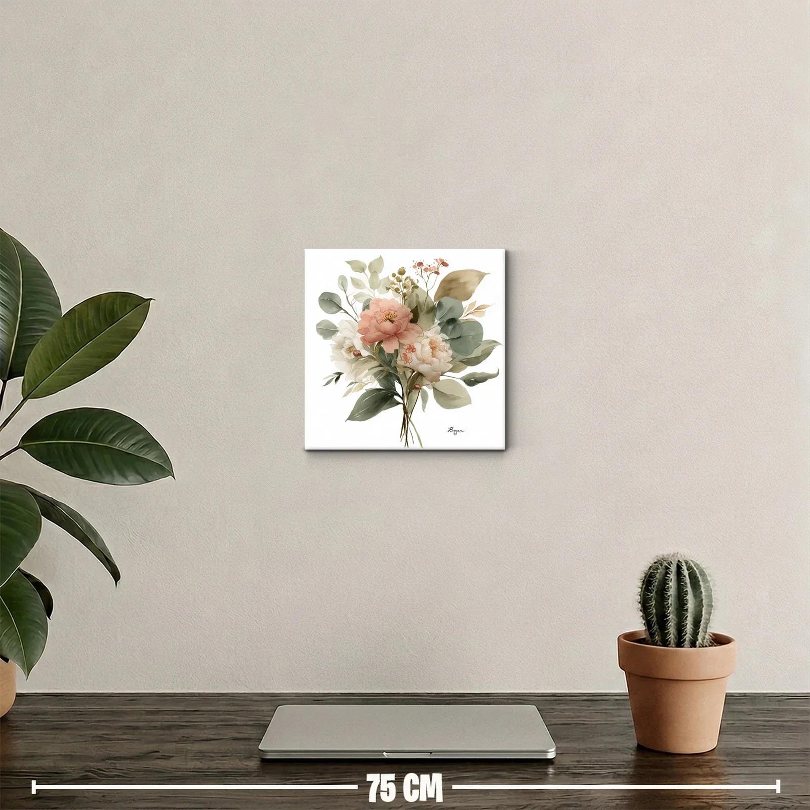 Ramo delicado de flores en tonos suaves y naturales — miniatura 2