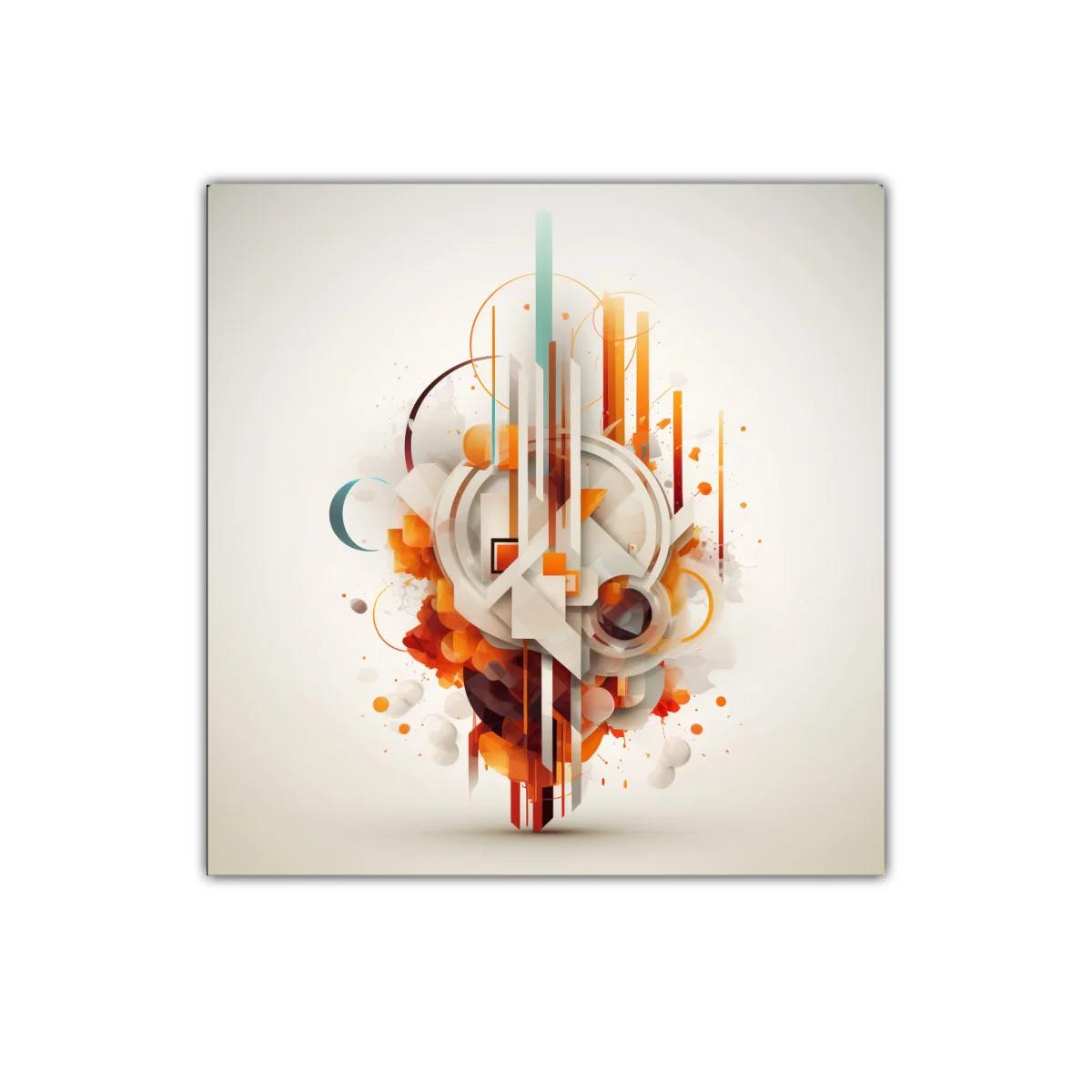 Composición geométrica abstracta en tonos cálidos y neutros — imagen principal