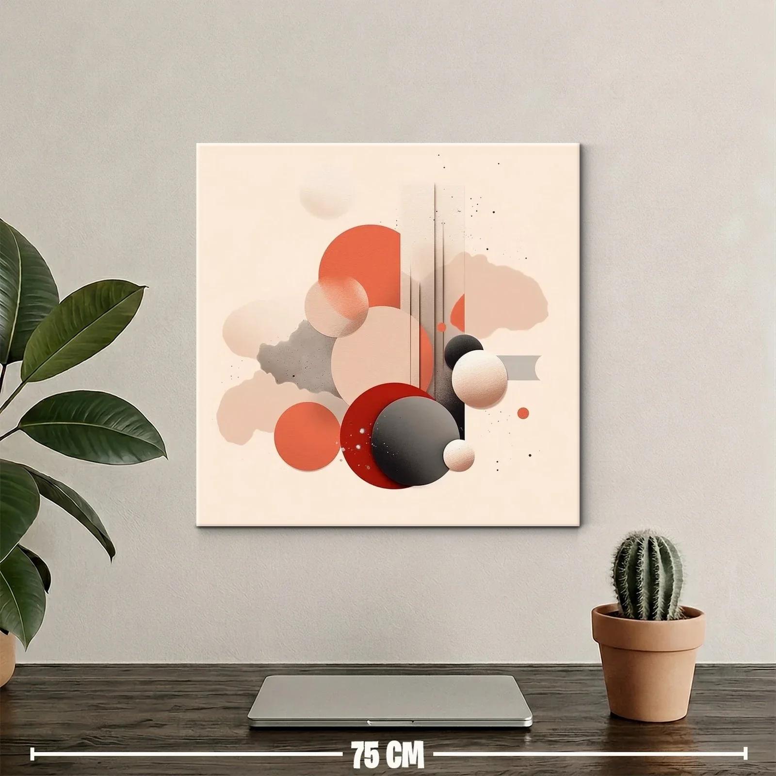 Composición abstracta con formas circulares y tonalidades cálidas — miniatura 2