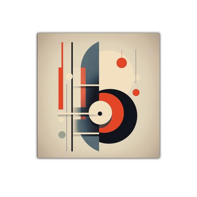 Composición geométrica en tonos cálidos y neutros