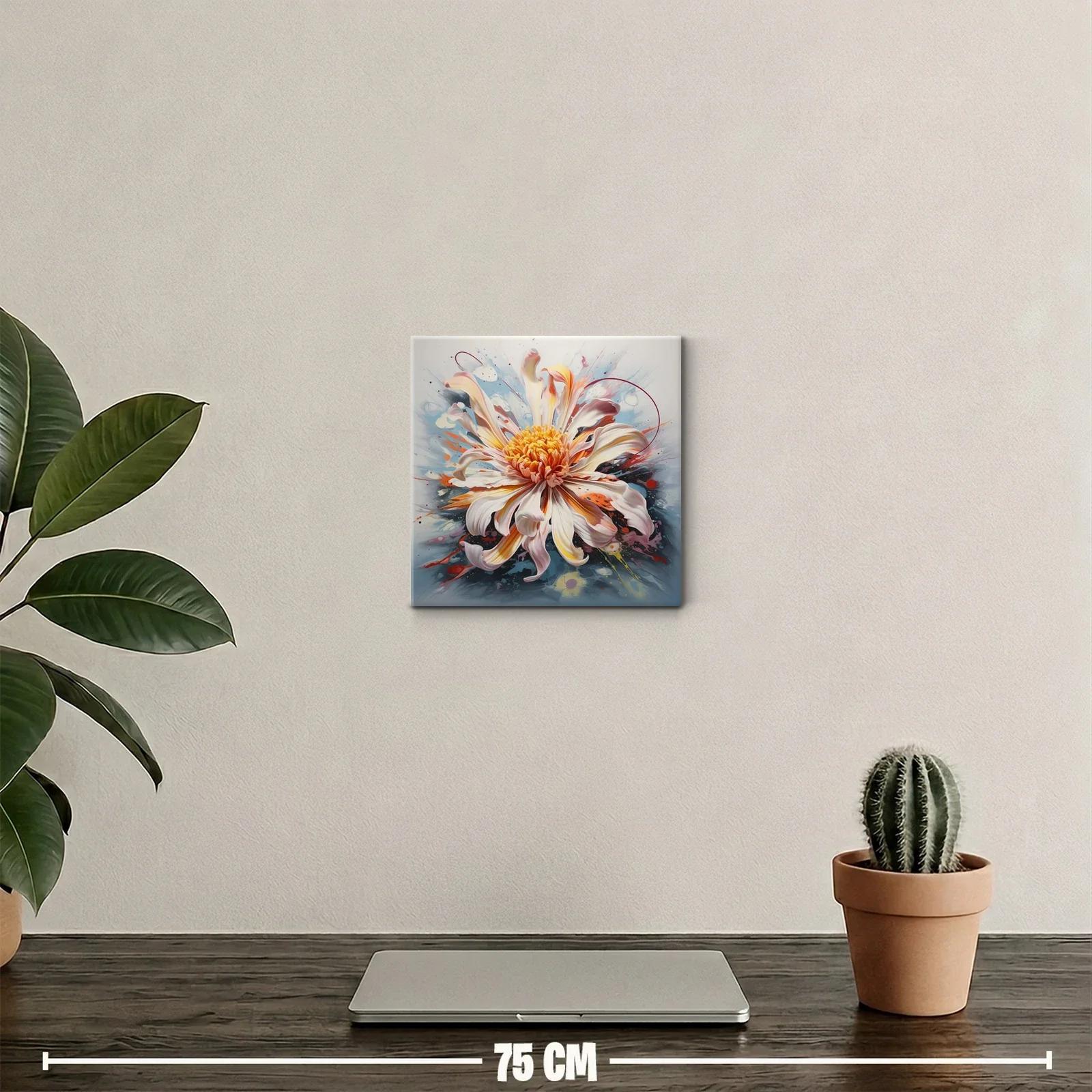 Flor vibrante con explosión de colores cálidos y fríos — miniatura 2