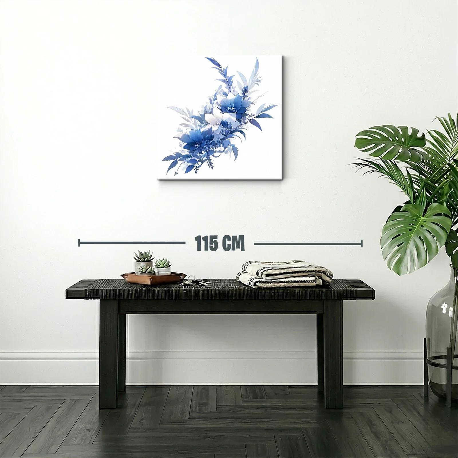 Composición floral elegante en tonos azules y blancos — miniatura 2
