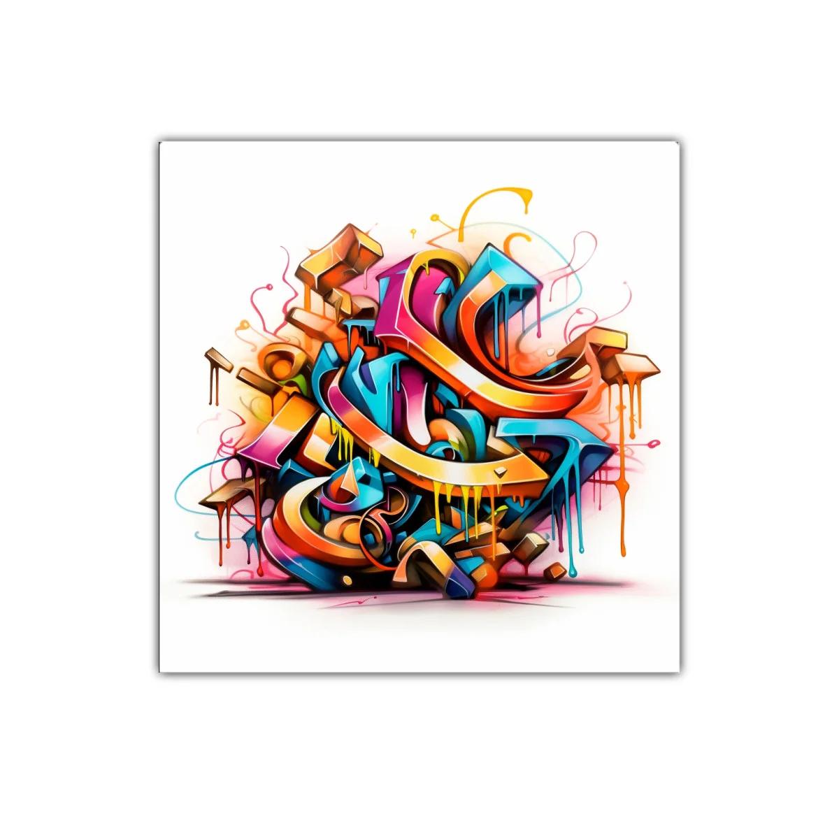 Arte urbano vibrante con formas y colores dinámicos — imagen principal
