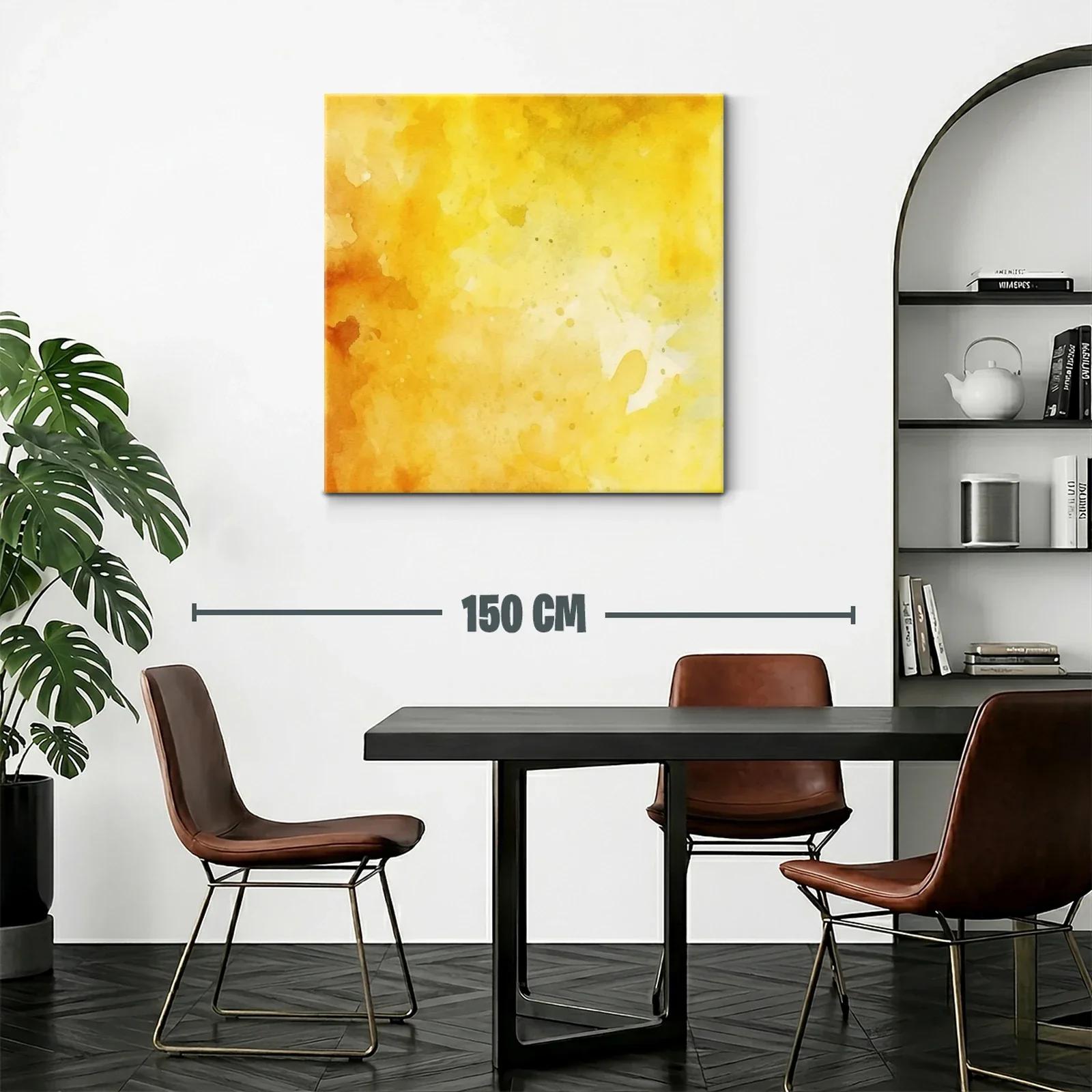 Cuadro abstracto en tonos cálidos y dorados luminosos — miniatura 2