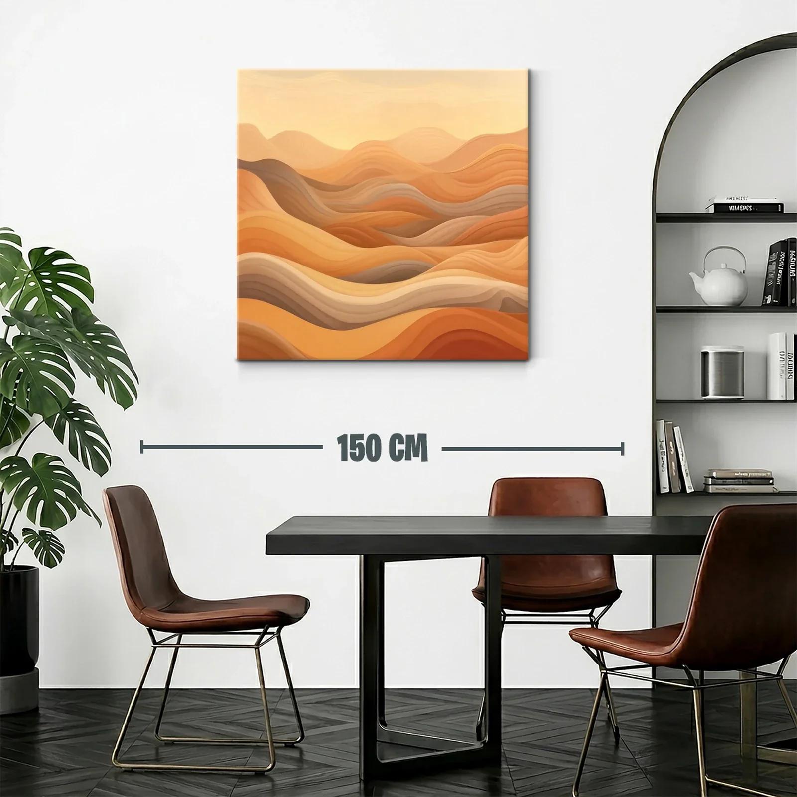 Paisaje abstracto en tonos cálidos y ondulados — miniatura 2