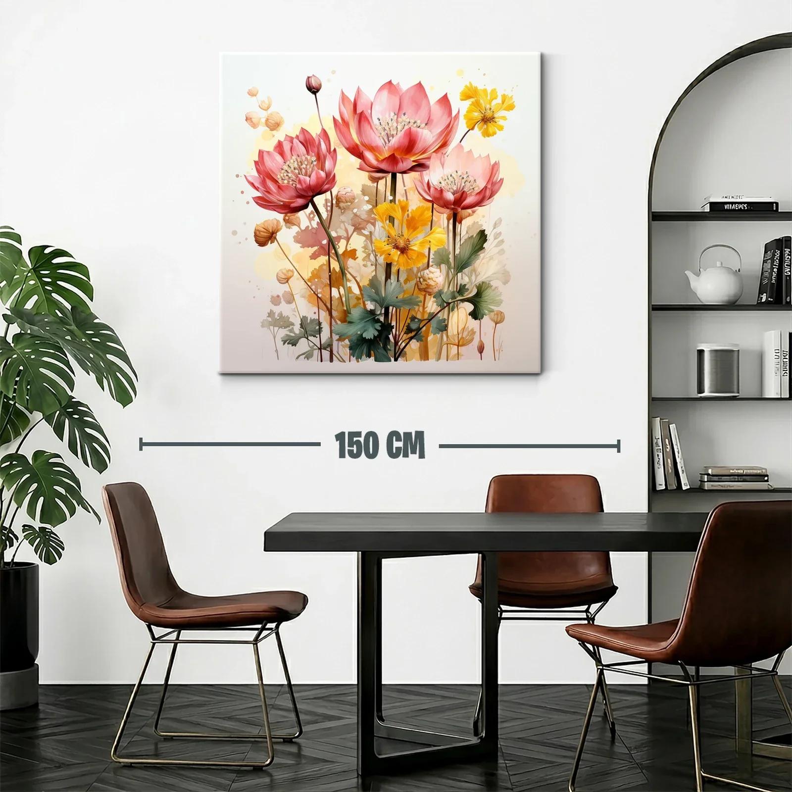 Composición floral vibrante con tonos rosas y amarillos — miniatura 2