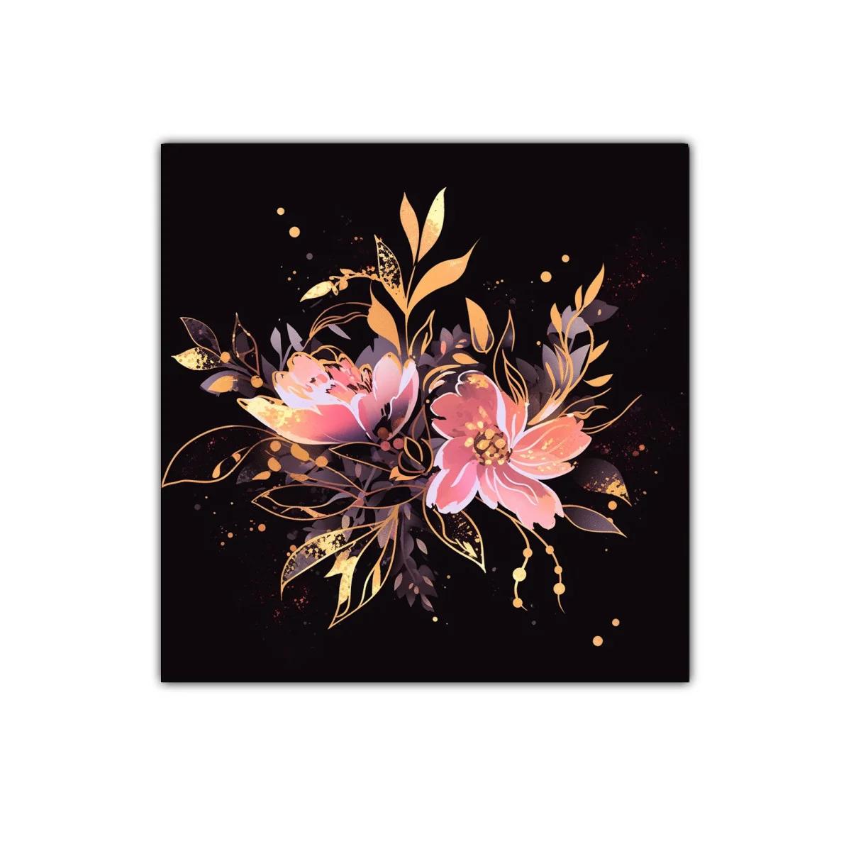 Elegancia floral en tonos dorados y rosas suaves — imagen principal