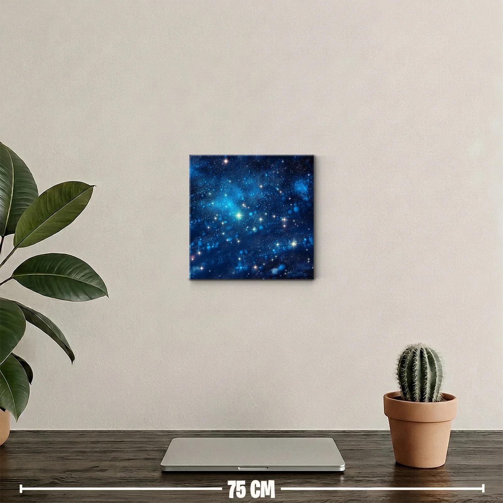 Cuadro decorativo universo estrellado en tonos azulados — miniatura 2