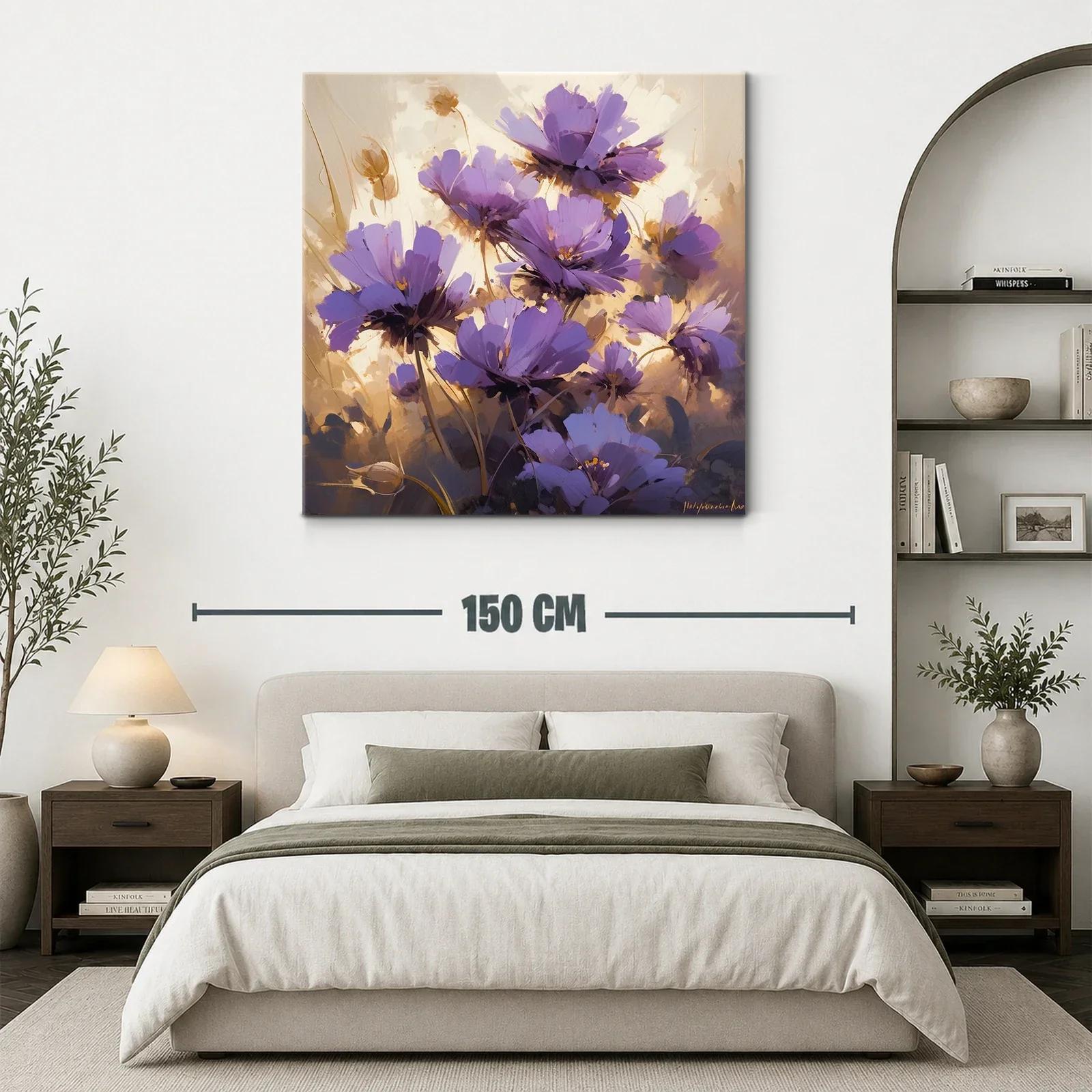 Flores lilas vibrantes con fondo cálido y luminoso — miniatura 3