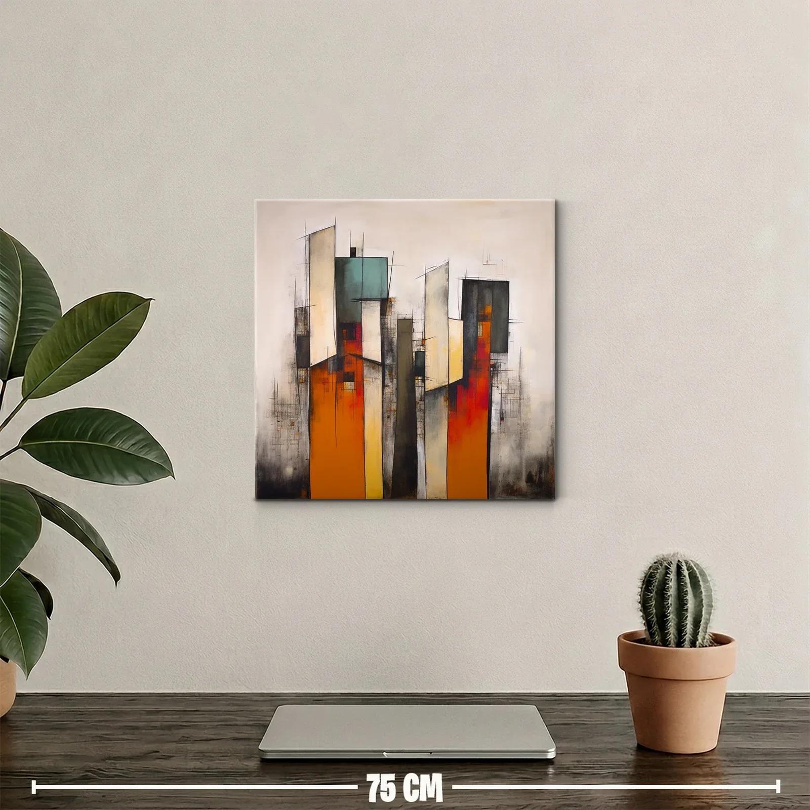 Composición abstracta con formas geométricas y tonos cálidos — miniatura 2