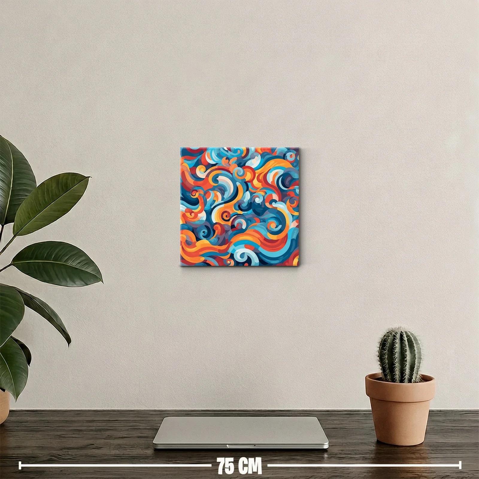 Cuadro abstracto de formas y colores vibrantes — miniatura 2