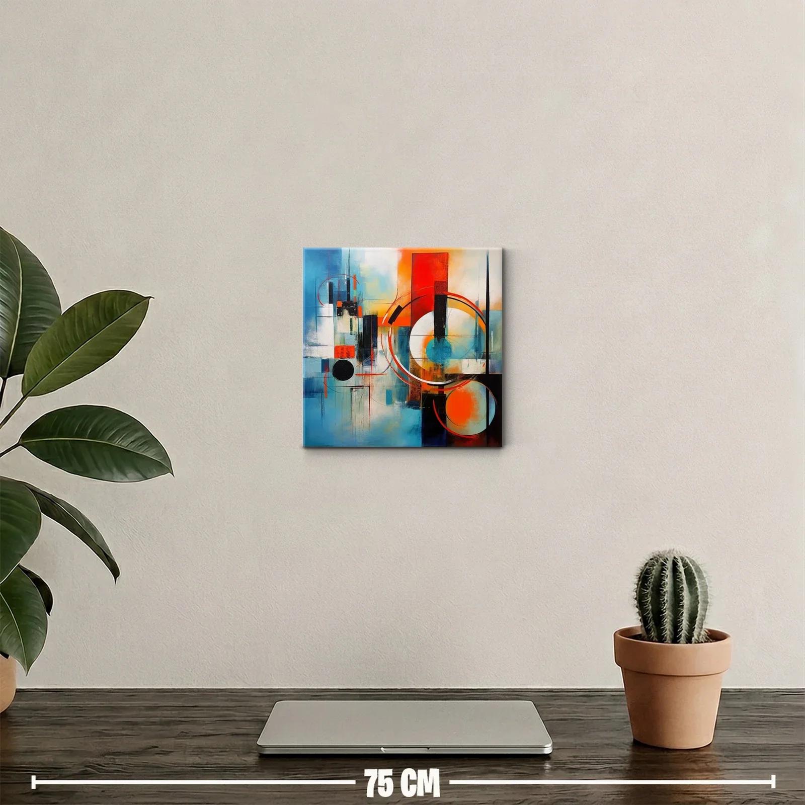 Composición abstracta con círculos y líneas vibrantes — miniatura 2