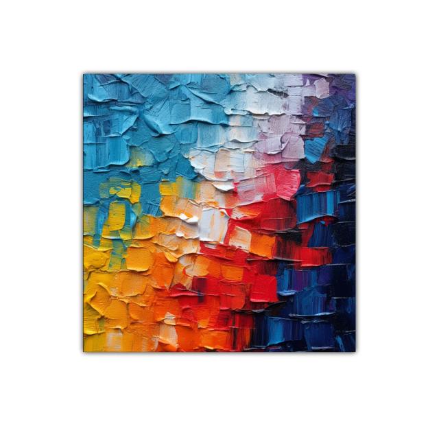 Cuadro Abstracto con Explosión de Colores Vibrantes