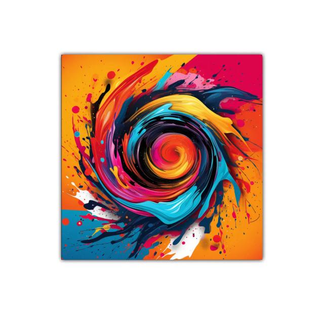 Explosión de colores vibrantes en espiral dinámica