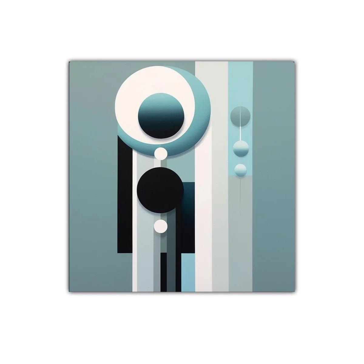 Composición geométrica en tonos azules y blancos — imagen principal