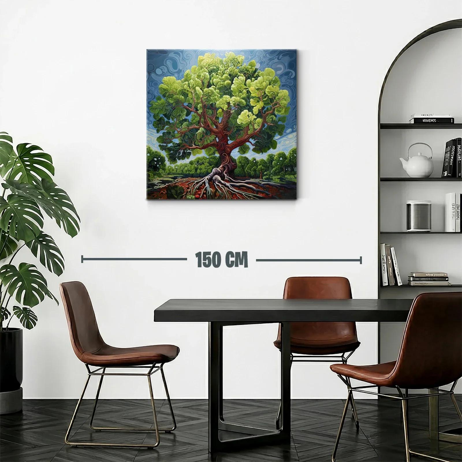 Árbol vibrante con raíces expuestas y follaje exuberante — miniatura 2