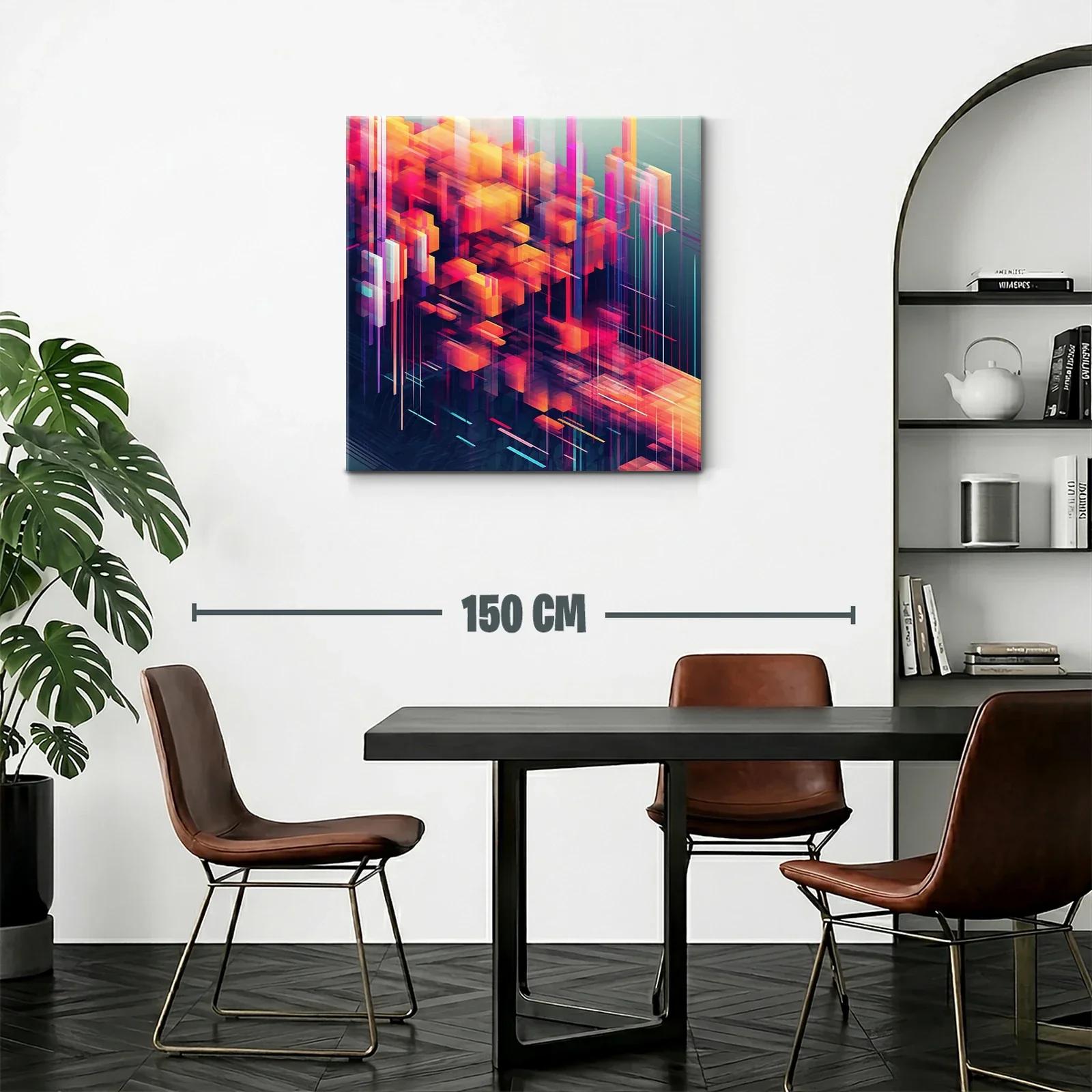 Composición abstracta en tonos cálidos y vibrantes — miniatura 2